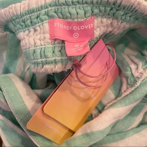 STONEY CLOVER LANE x TARGET NWT stripe tie strap tank top - Picture 7 of 8